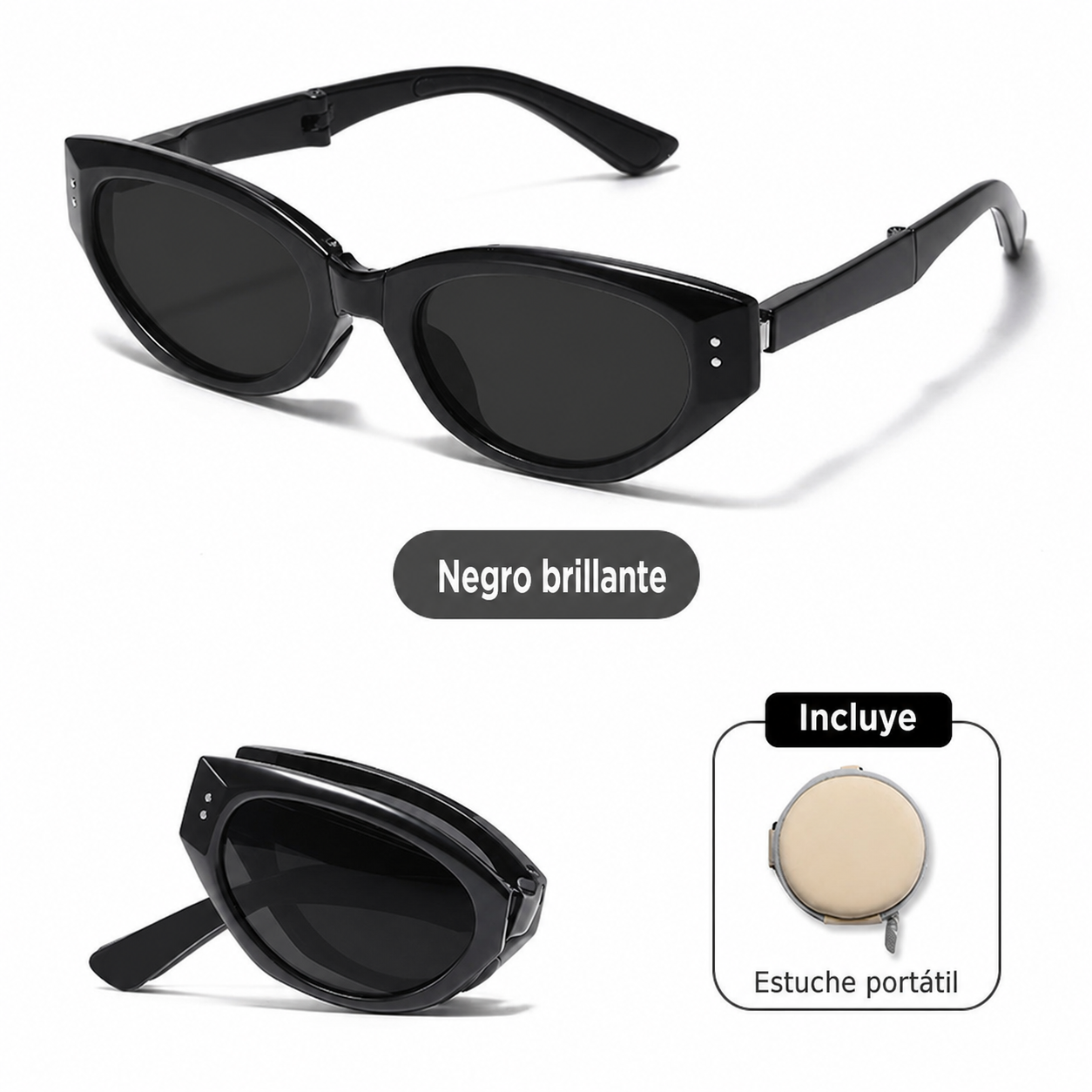Lentes de Sol Polarizados Plegables Ojo de Gato UV400