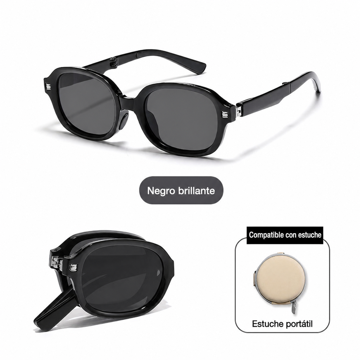 Lentes de Sol Polarizados Plegables Ojo de Gato UV400