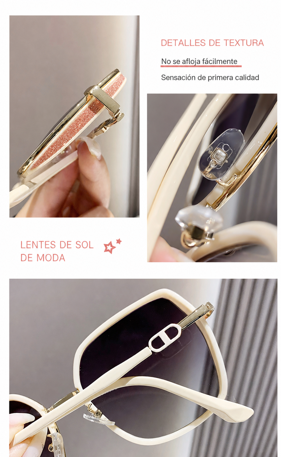 Lentes de Sol Cuadrados Marco Grande UV380 Moda - 16