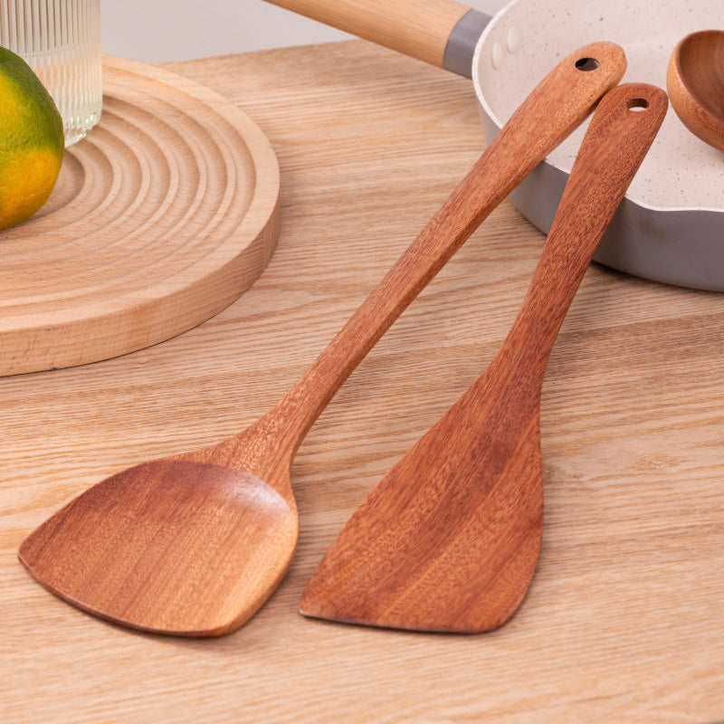 Juego de utensilios de cocina madera ébano africano - 3