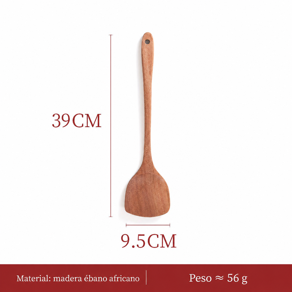 Juego de utensilios de cocina madera ébano africano