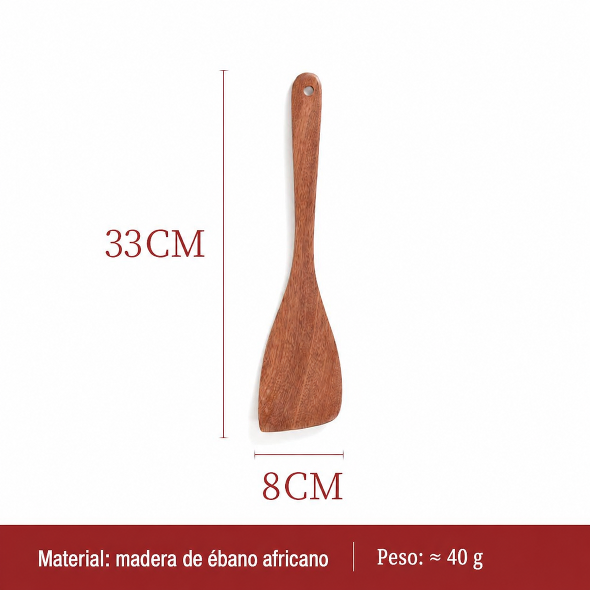 Juego de utensilios de cocina madera ébano africano