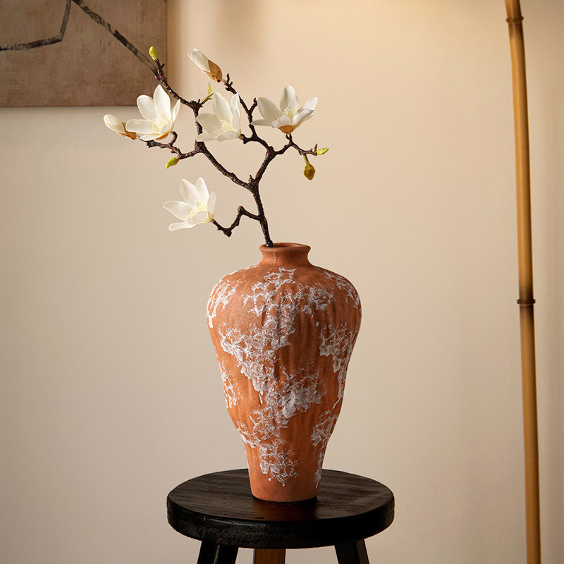 Florero de porcelana estilo wabi-sabi para sala - 3