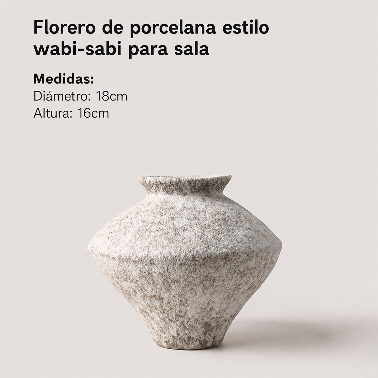 Florero de porcelana estilo wabi-sabi para sala - 9