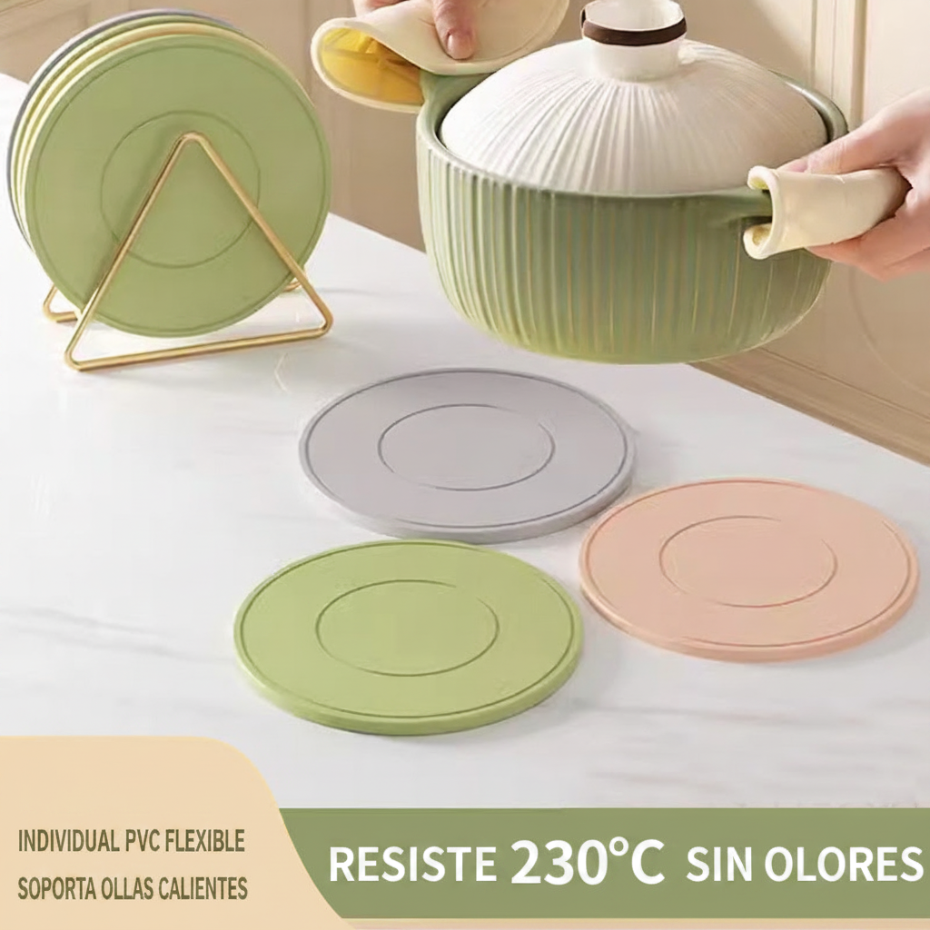 Individual de Mesa Redondo Anticalor PVC Minimalista - 1
