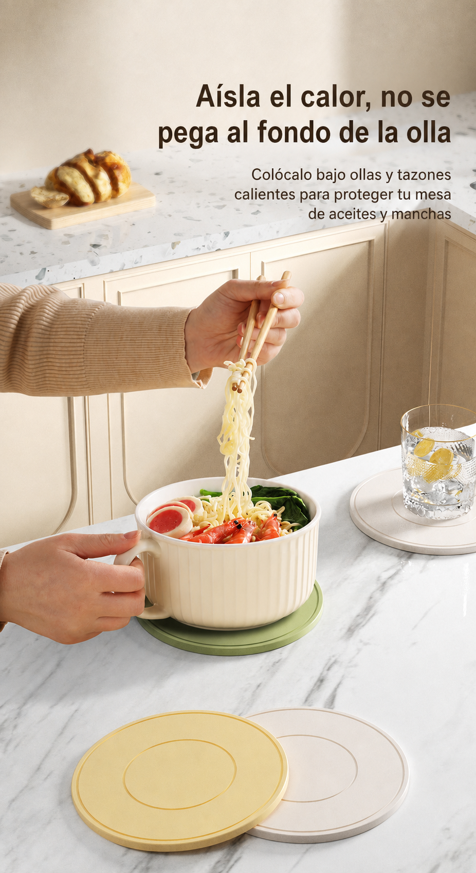 Individual de Mesa Redondo Anticalor PVC Minimalista - 14