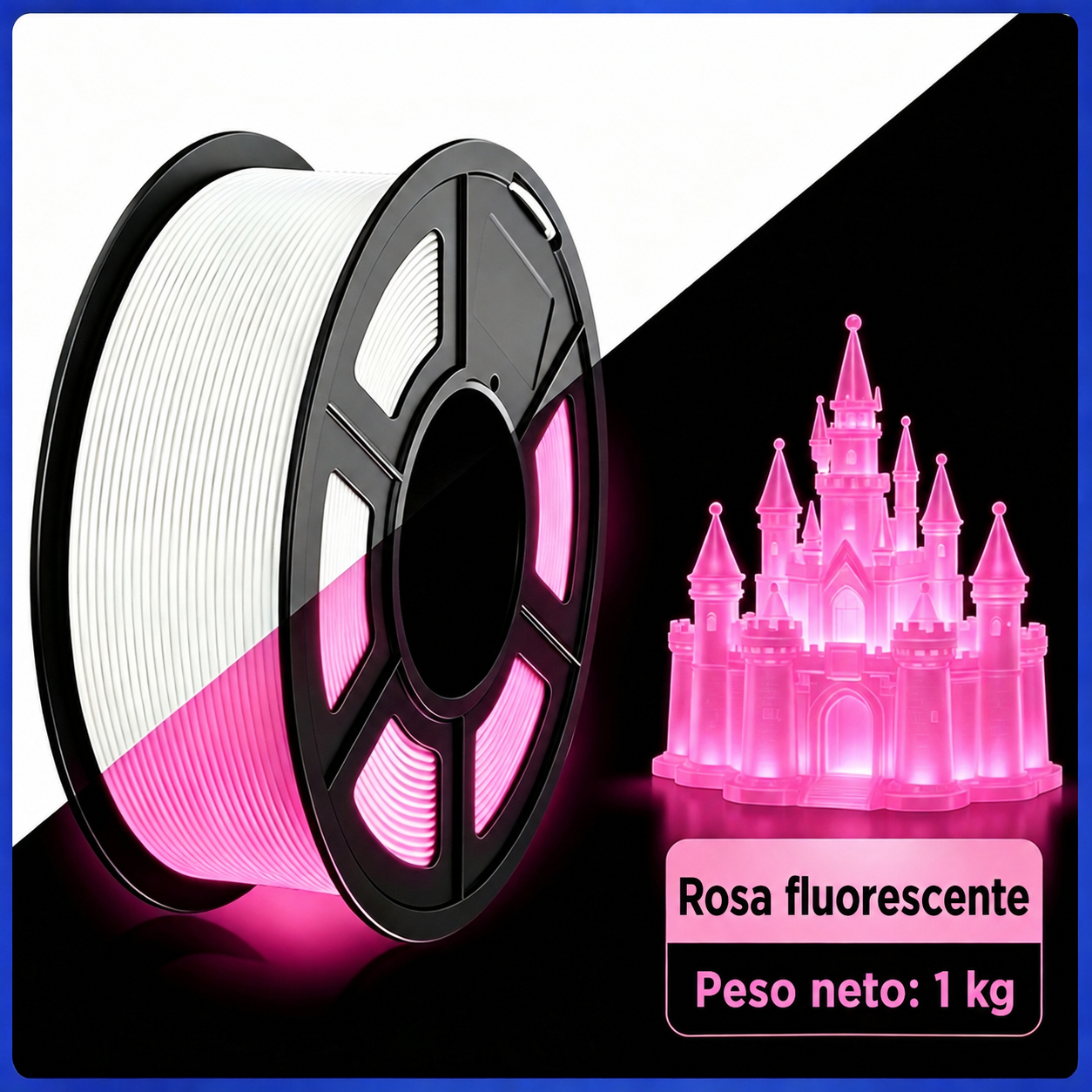 Filamento PLA Fluorescente 1 kg / 1.75 mm para Impresión 3D - 8
