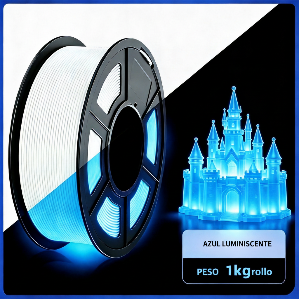 Filamento PLA Fluorescente 1 kg / 1.75 mm para Impresión 3D