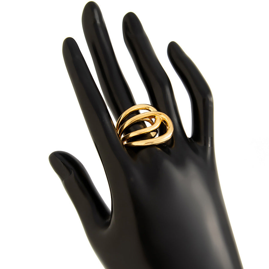 Brazalete metálico geométrico estilo glam