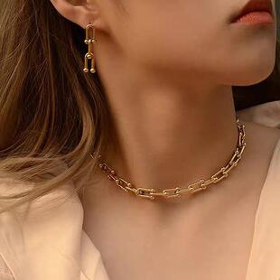 Collar cadena de lámina acero inoxidable unisex - 12