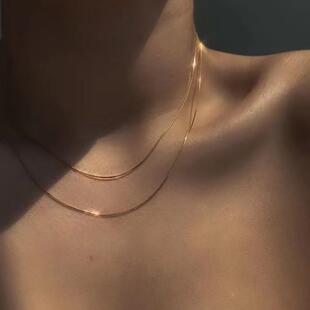 Collar cadena de lámina acero inoxidable unisex - 13