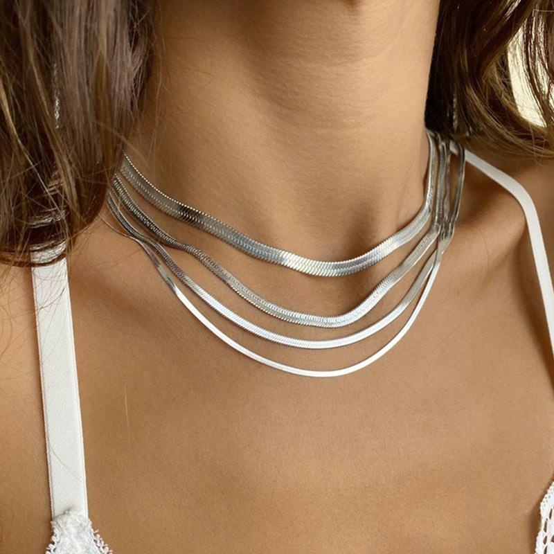 Collar cadena de lámina acero inoxidable unisex - 2