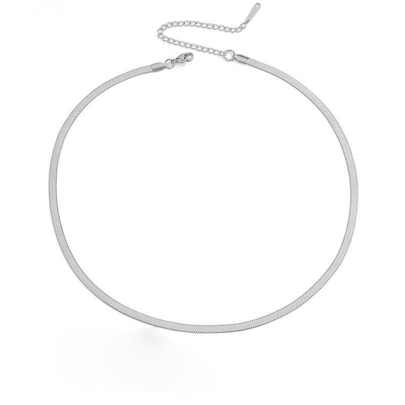 Collar cadena de lámina acero inoxidable unisex - 5