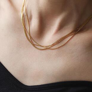 Collar cadena de lámina acero inoxidable unisex - 8