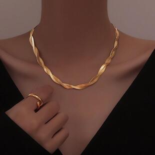 Collar cadena de lámina acero inoxidable unisex - 9