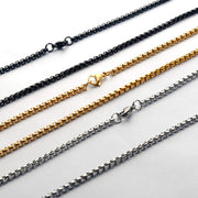 Collar de Eslabones Cuadrados de Acero Inoxidable - 1