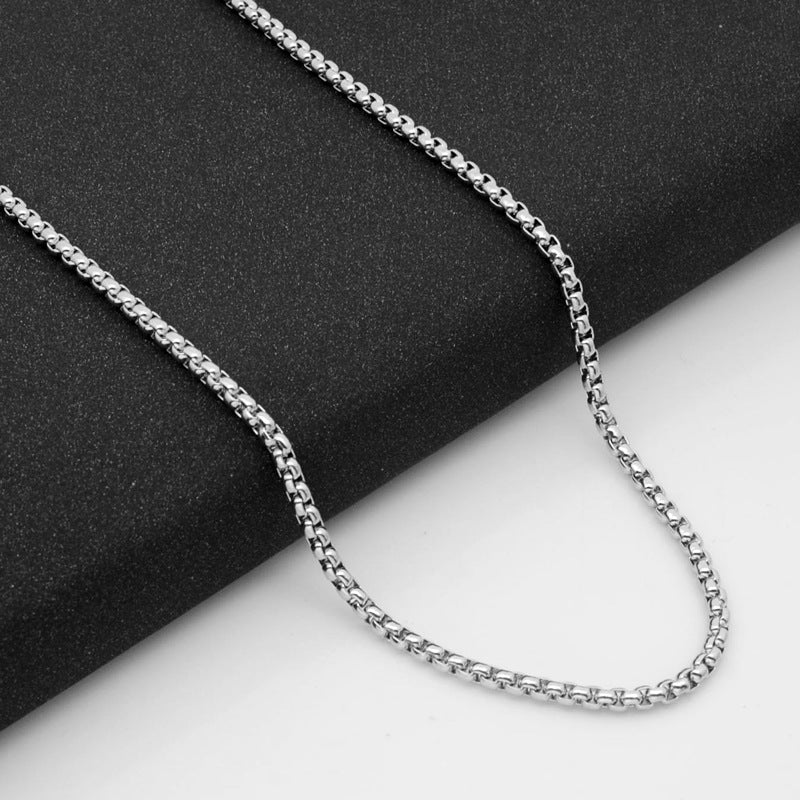 Collar de Eslabones Cuadrados de Acero Inoxidable - 2