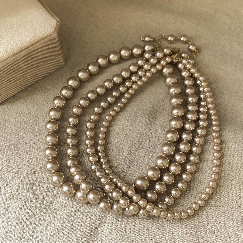 Collar de perlas francés vintage estilo romántico - 13