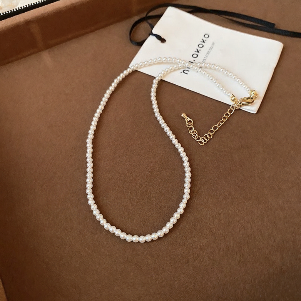 Collar de perlas francés vintage estilo romántico - 7