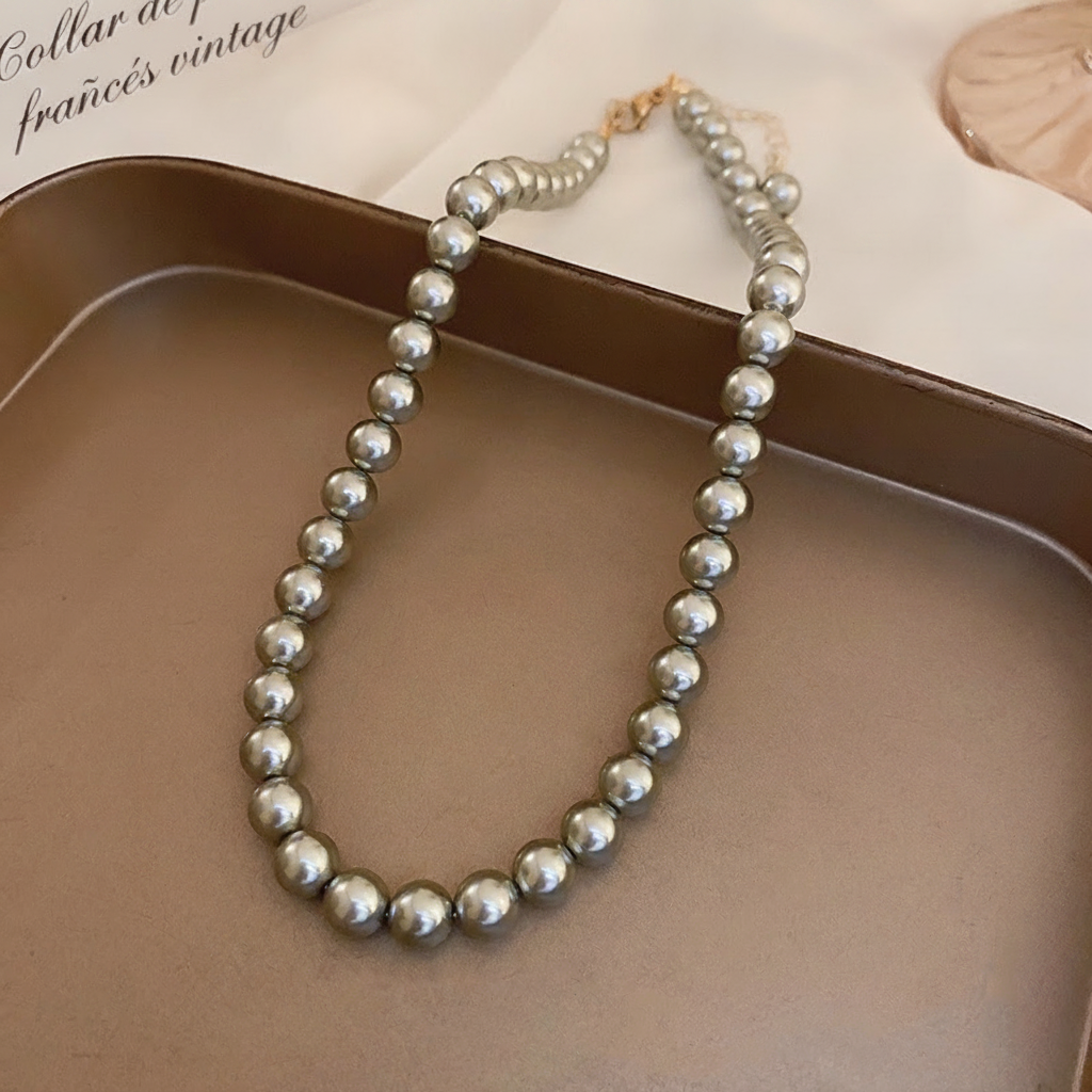 Collar de perlas francés vintage estilo romántico - 8