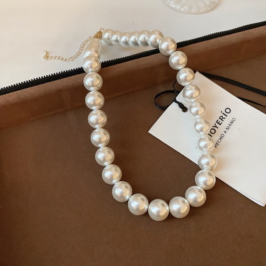Collar de perlas francés vintage estilo romántico - 10