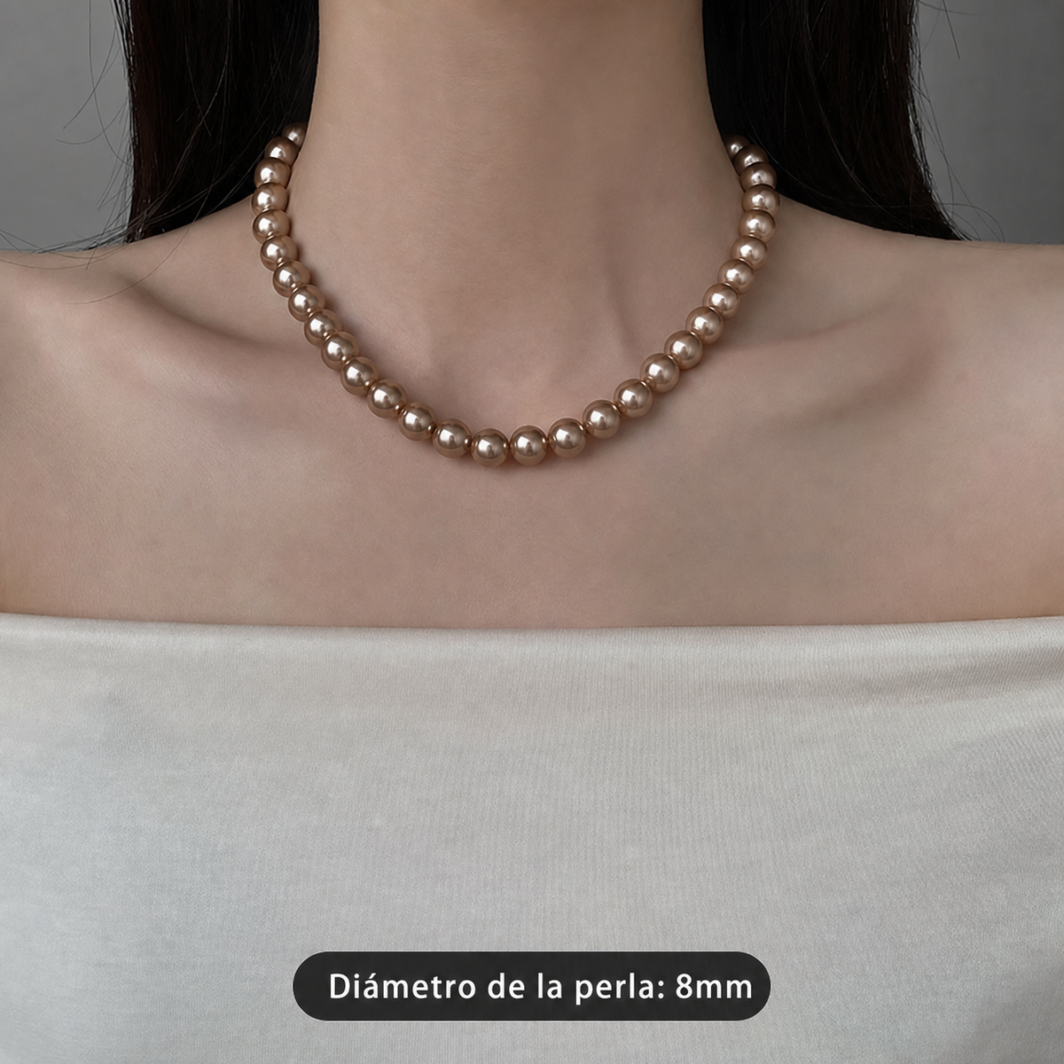 Collar de perlas francés vintage estilo romántico