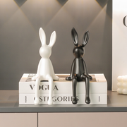 Figura Decorativa de Conejo en Cerámica Moderna - 1