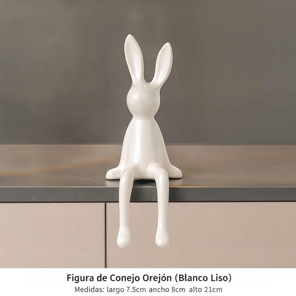 Figura Decorativa de Conejo en Cerámica Moderna - 6