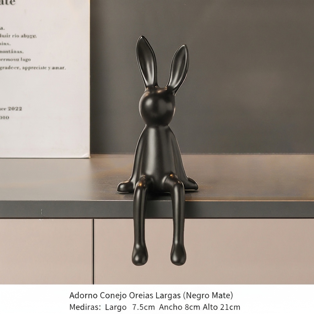 Figura Decorativa de Conejo en Cerámica Moderna - 8