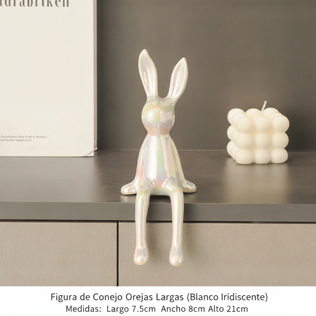 Figura Decorativa de Conejo en Cerámica Moderna - 9