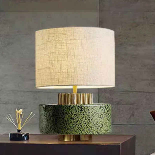 Lámpara de mesa cerámica estilo wabi-sabi japonés - 15