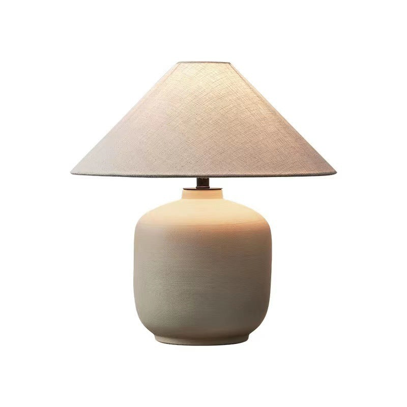 Lámpara de mesa cerámica estilo wabi-sabi japonés