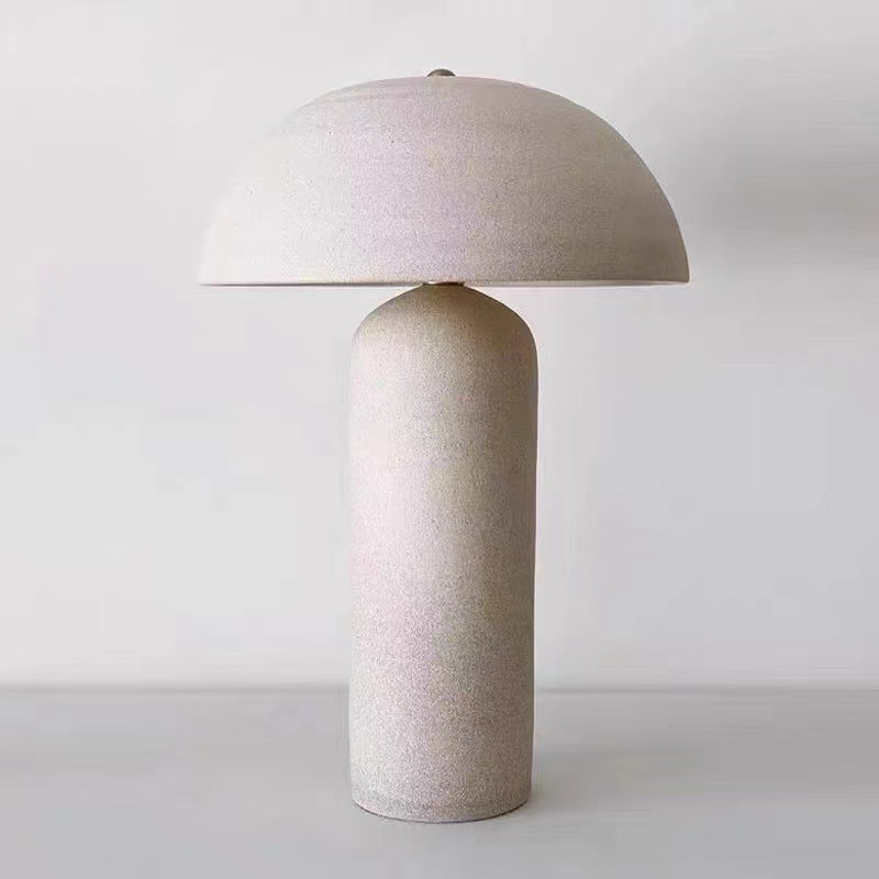 Lámpara de mesa cerámica estilo wabi-sabi japonés