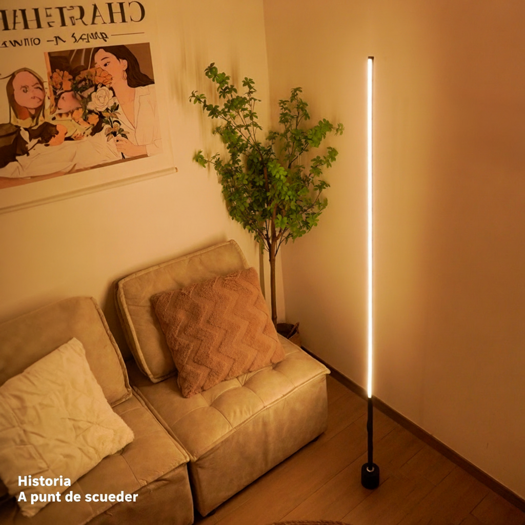 Lámpara de piso LED con control remoto y luz cálida - 2