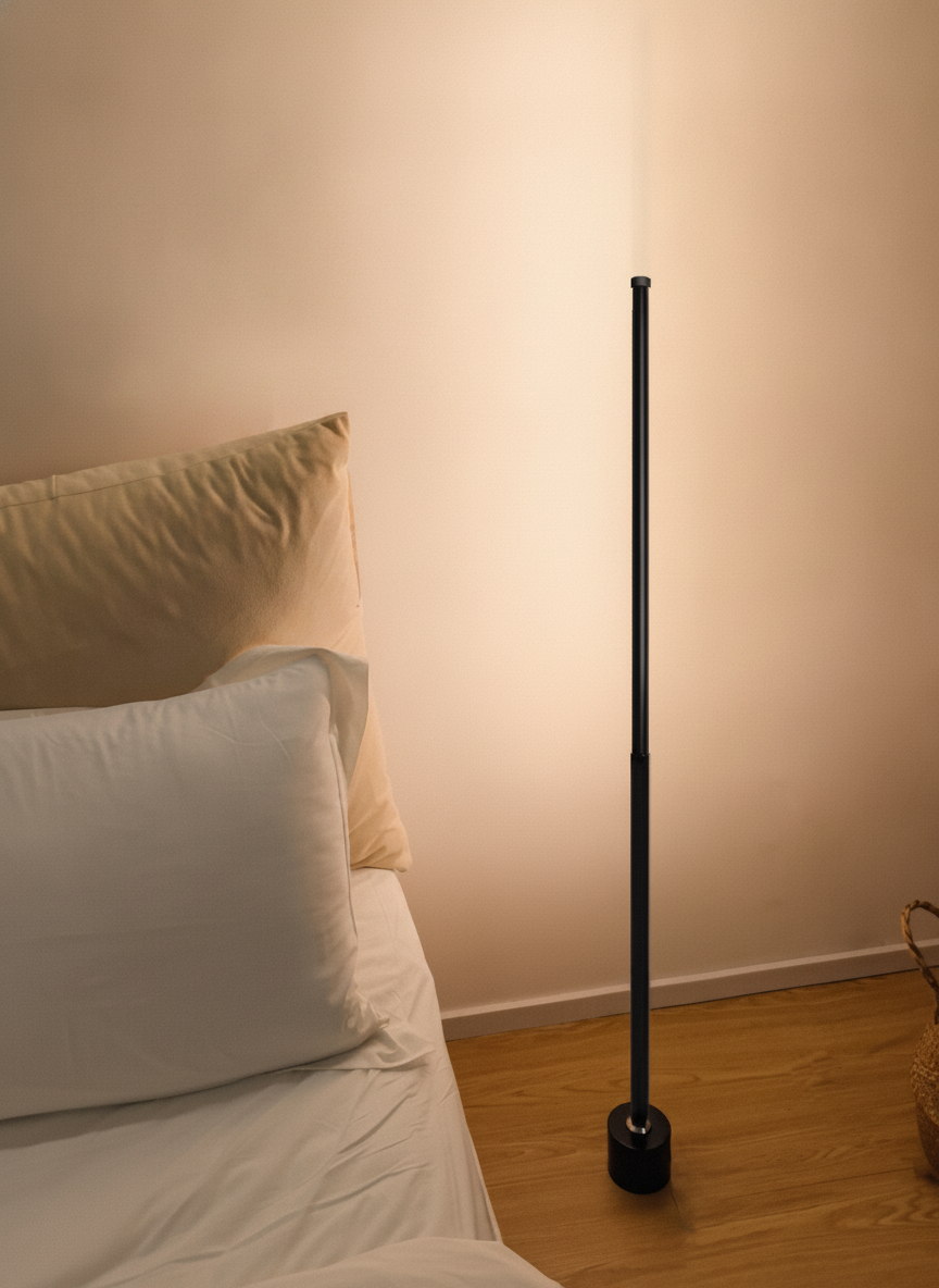 Lámpara de piso LED con control remoto y luz cálida - 8
