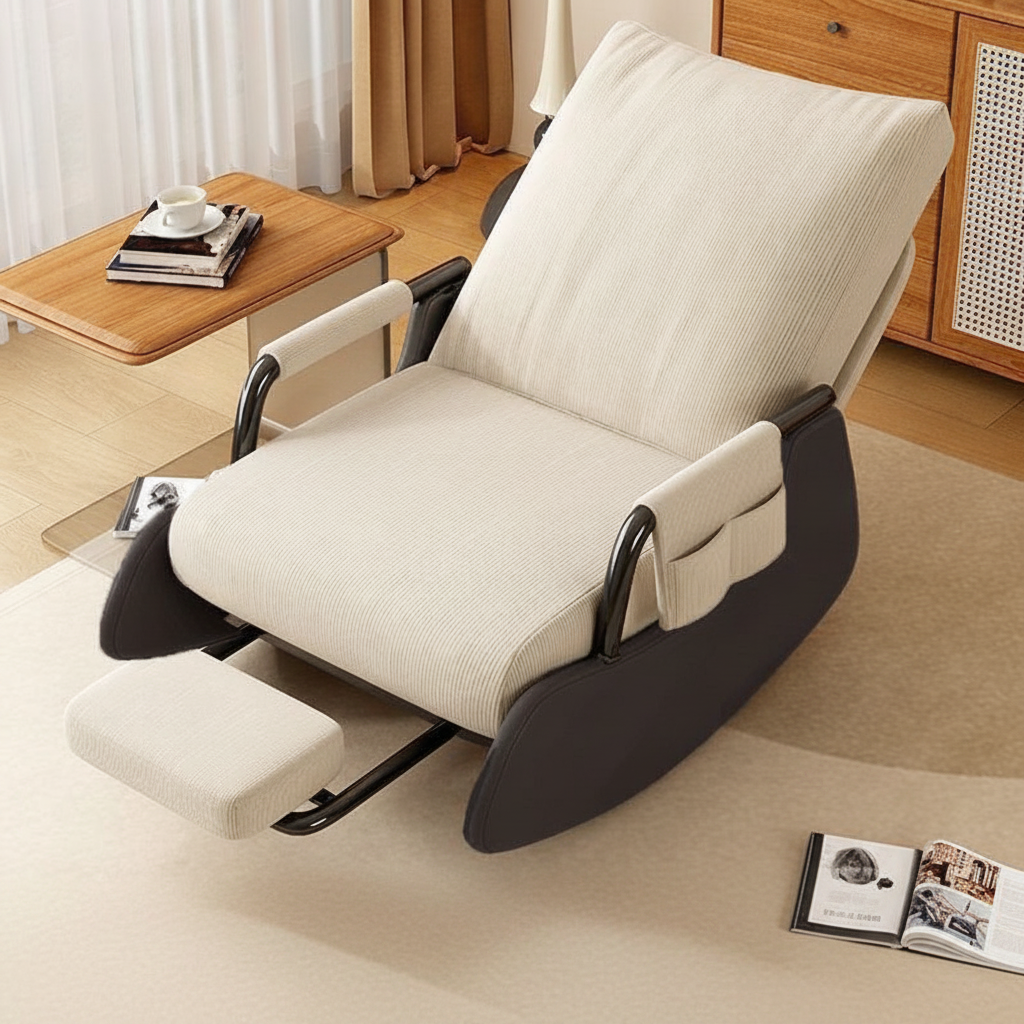 Sillón Reclinable Individual con Reposapiés Ajustable