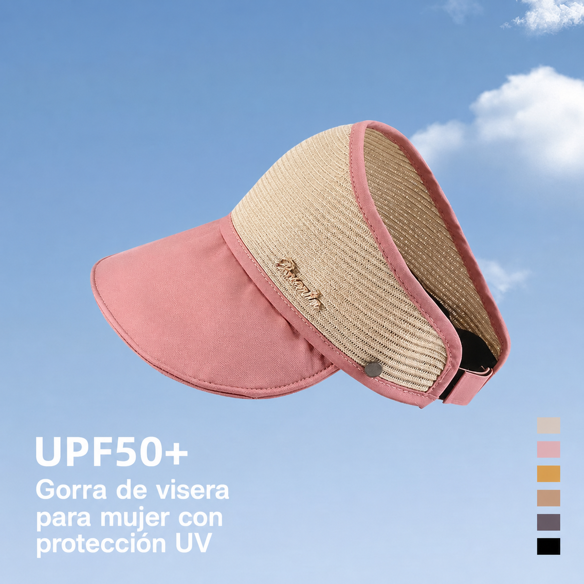 Gorra de visera para mujer con protección UV