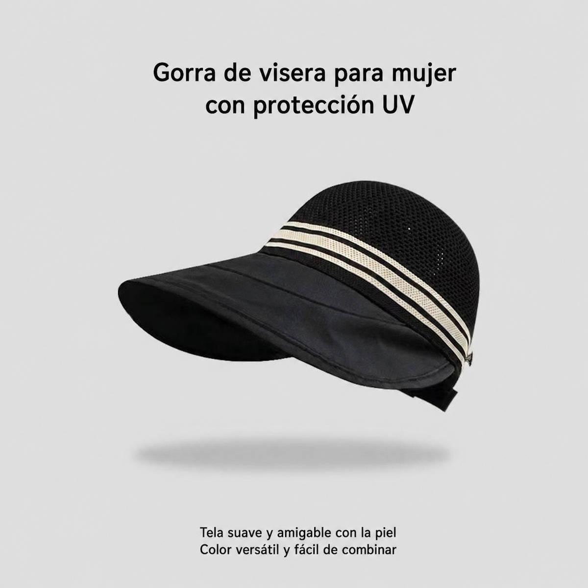 Gorra de visera para mujer con protección UV