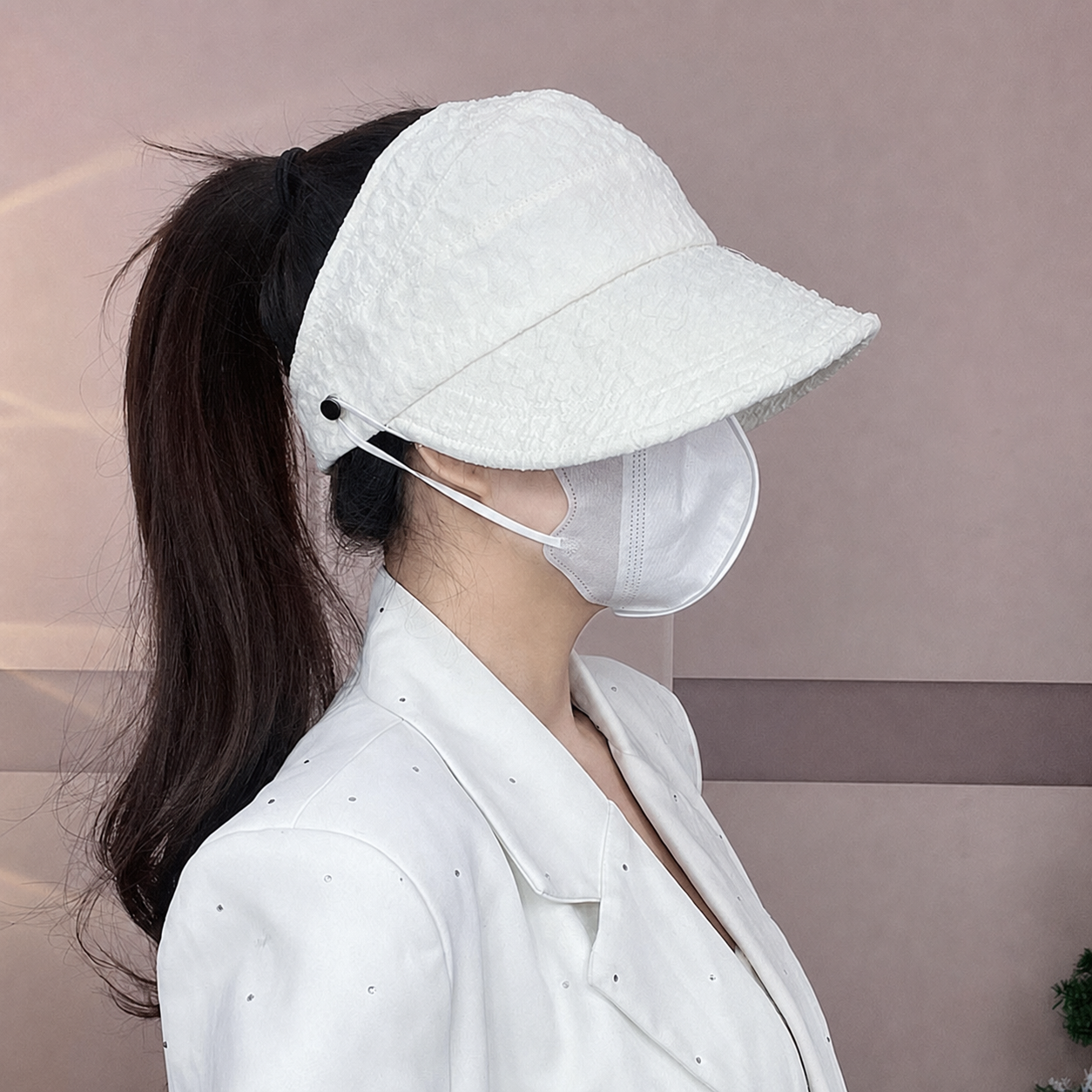 Gorra de visera para mujer con protección UV