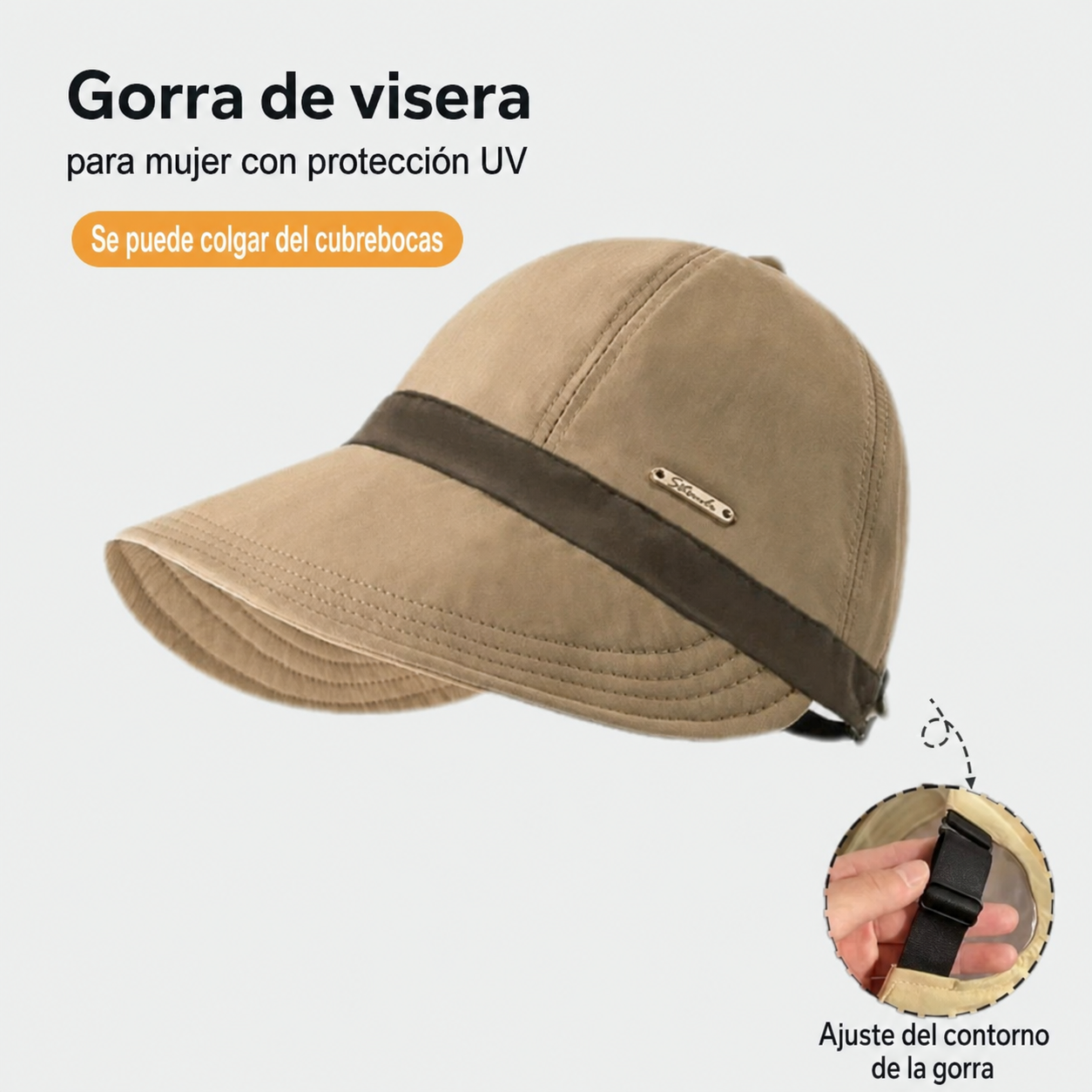Gorra de visera para mujer con protección UV