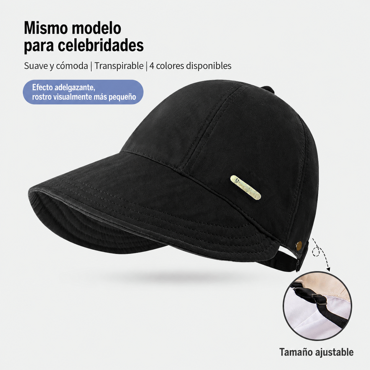 Gorra de visera para mujer con protección UV