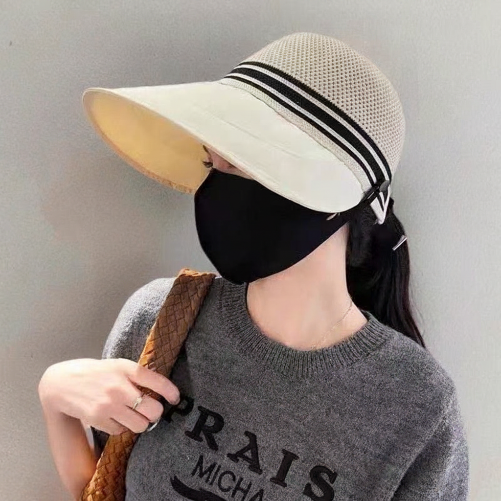 Gorra bicolor con protección UV para mujer - 9