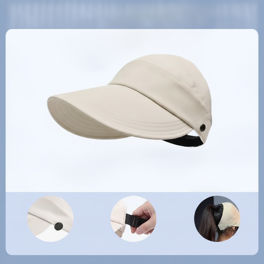 Gorra bicolor con protección UV para mujer - 6