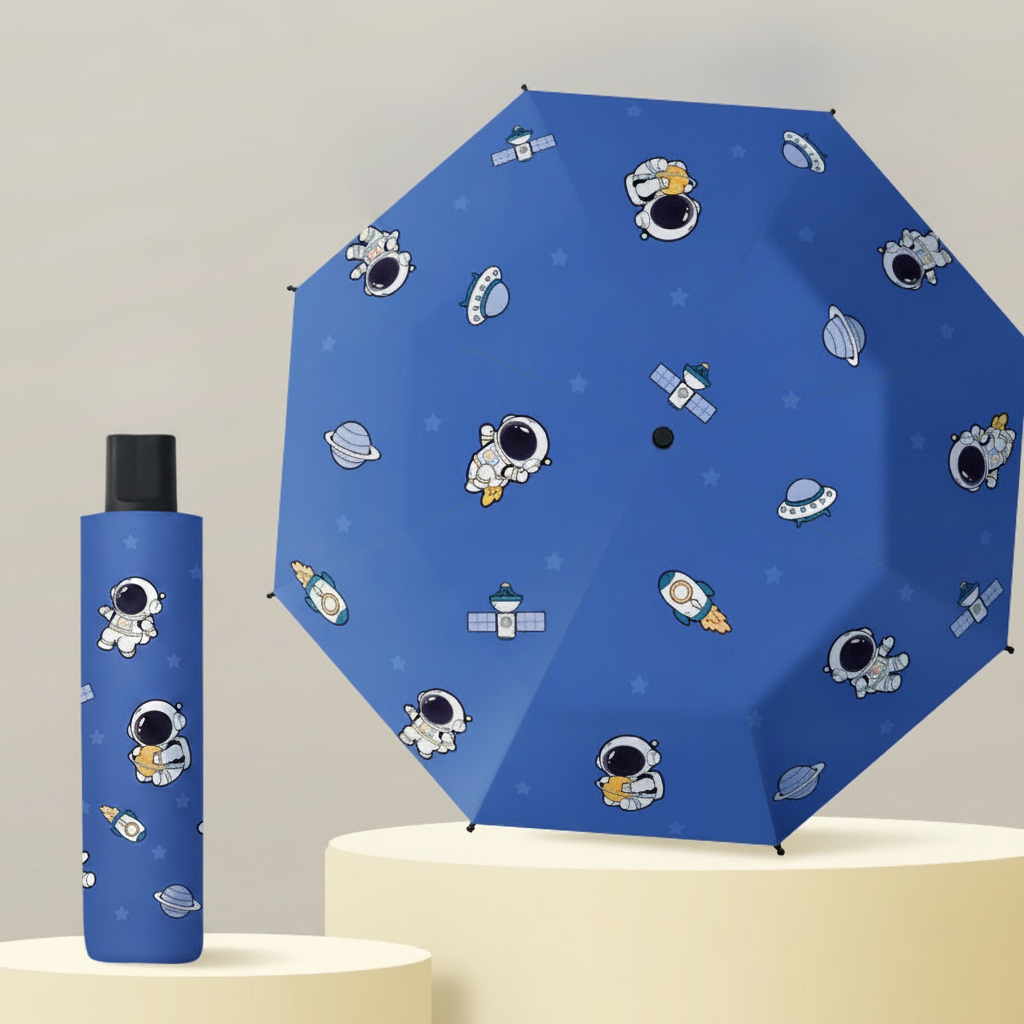 Paraguas Plegable Infantil UPF50+ con Diseños Divertidos