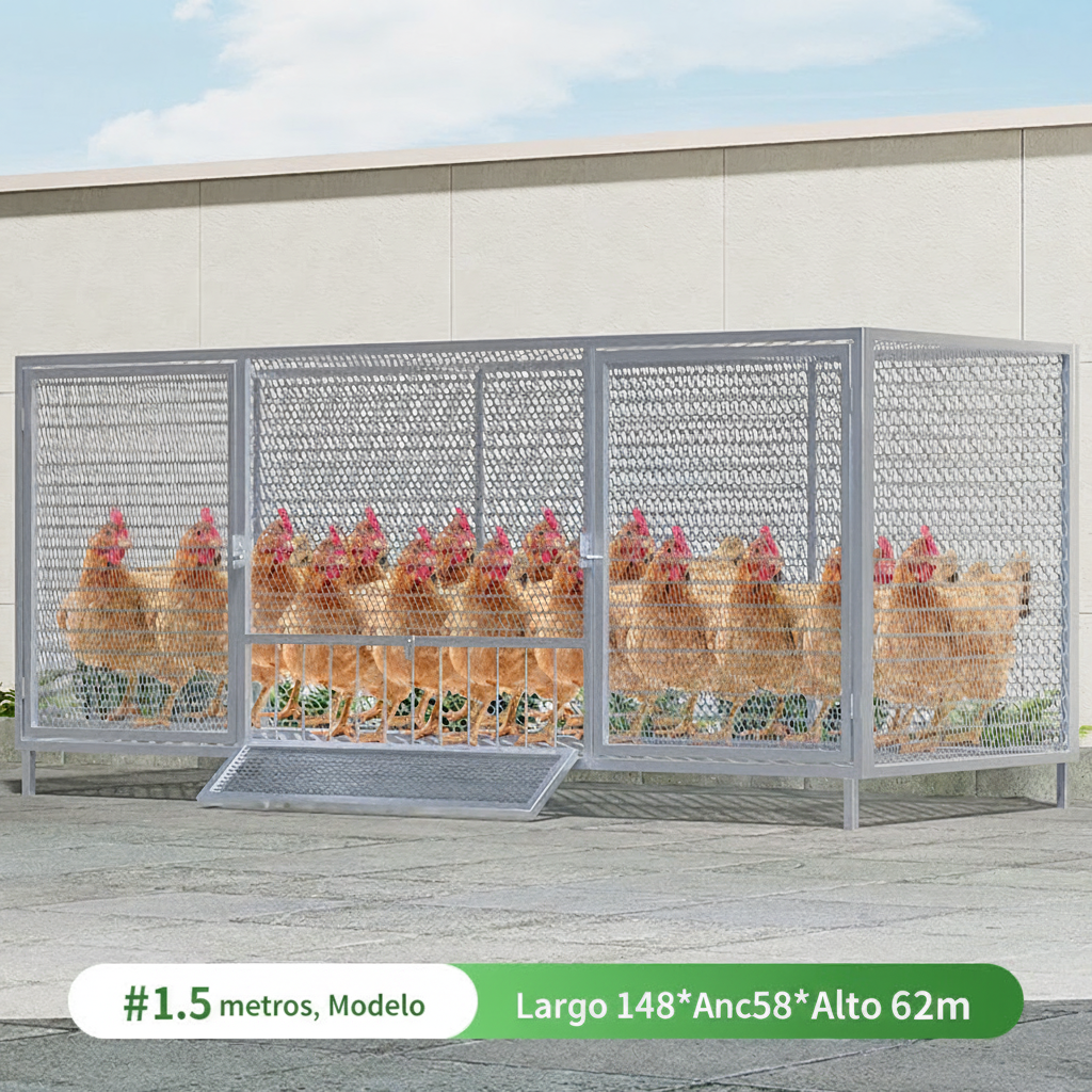 Jaula para gallinas y patos uso interior y exterior - 9