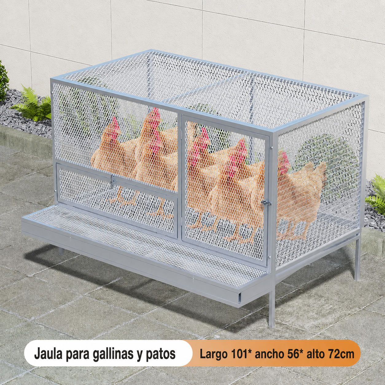 Jaula para gallinas y patos uso interior y exterior