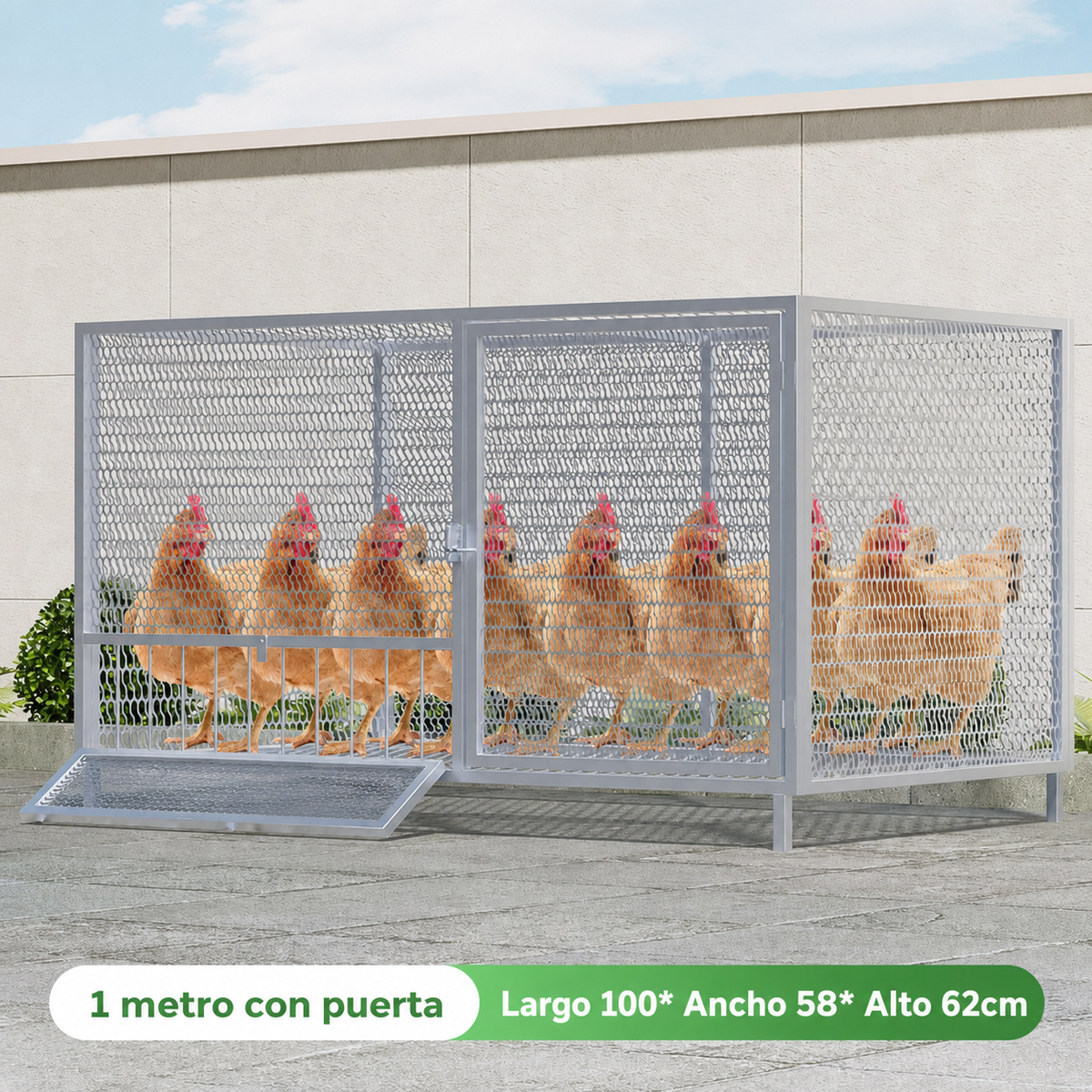 Jaula para gallinas y patos uso interior y exterior