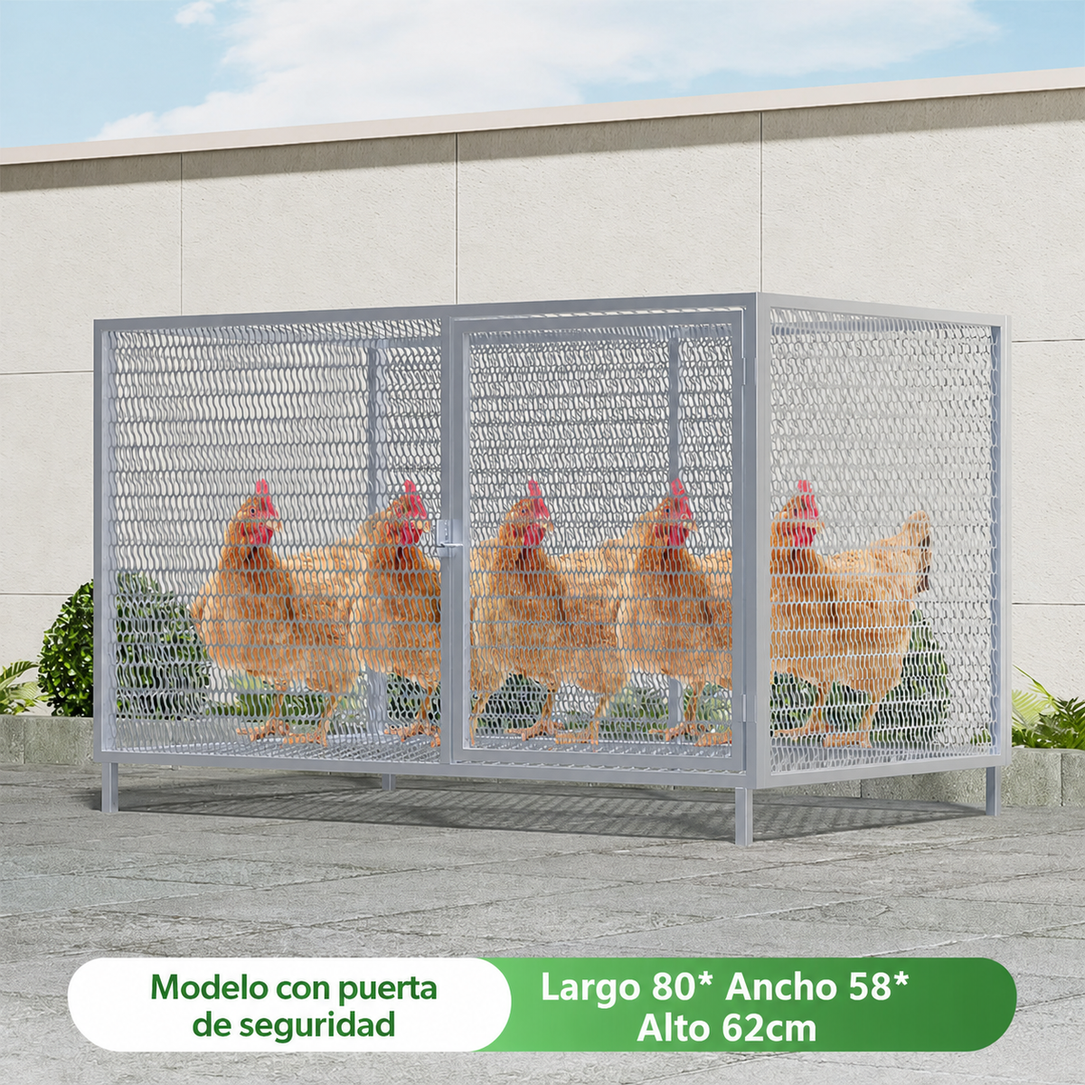 Jaula para gallinas y patos uso interior y exterior