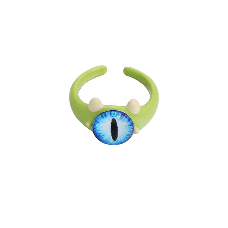 Anillo de cobre con esmalte de colores para mujer