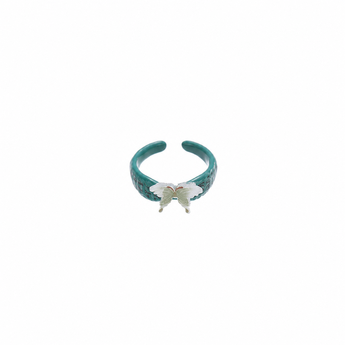 Anillo de cobre con esmalte de colores para mujer